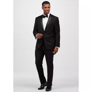 Jos. A Bank 1905 Collection Slim Fit Tuxedo Black. L Jacket, Pants 39L/33W